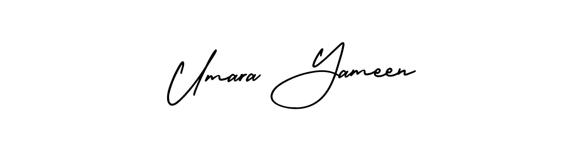 Also we have Umara Yameen name is the best signature style. Create professional handwritten signature collection using AmerikaSignatureDemo-Regular autograph style. Umara Yameen signature style 3 images and pictures png