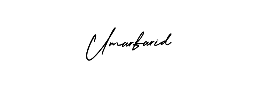 AmerikaSignatureDemo-Regular is a professional signature style that is perfect for those who want to add a touch of class to their signature. It is also a great choice for those who want to make their signature more unique. Get Umarfarid name to fancy signature for free. Umarfarid signature style 3 images and pictures png