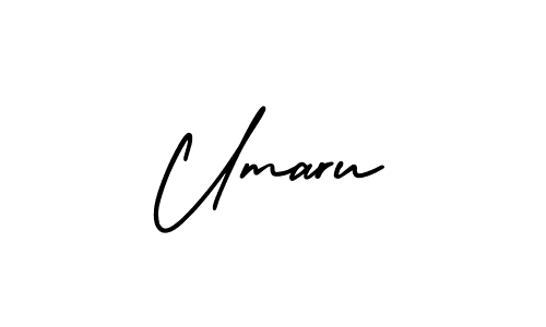 Umaru stylish signature style. Best Handwritten Sign (AmerikaSignatureDemo-Regular) for my name. Handwritten Signature Collection Ideas for my name Umaru. Umaru signature style 3 images and pictures png