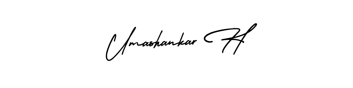 if you are searching for the best signature style for your name Umashankar H. so please give up your signature search. here we have designed multiple signature styles  using AmerikaSignatureDemo-Regular. Umashankar H signature style 3 images and pictures png