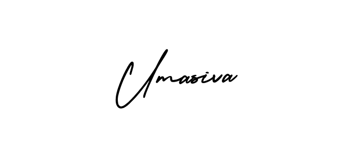 Make a beautiful signature design for name Umasiva. With this signature (AmerikaSignatureDemo-Regular) style, you can create a handwritten signature for free. Umasiva signature style 3 images and pictures png