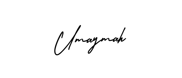 AmerikaSignatureDemo-Regular is a professional signature style that is perfect for those who want to add a touch of class to their signature. It is also a great choice for those who want to make their signature more unique. Get Umaymah name to fancy signature for free. Umaymah signature style 3 images and pictures png