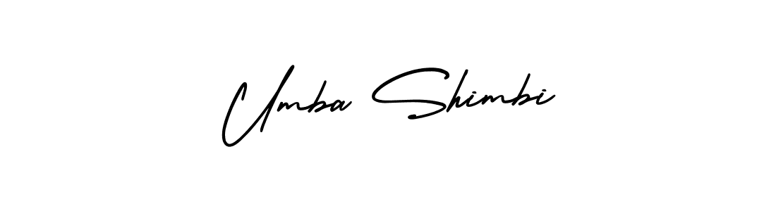 This is the best signature style for the Umba Shimbi name. Also you like these signature font (AmerikaSignatureDemo-Regular). Mix name signature. Umba Shimbi signature style 3 images and pictures png