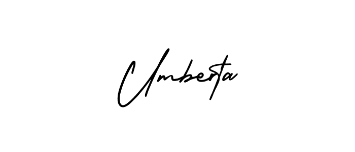 if you are searching for the best signature style for your name Umberta. so please give up your signature search. here we have designed multiple signature styles  using AmerikaSignatureDemo-Regular. Umberta signature style 3 images and pictures png