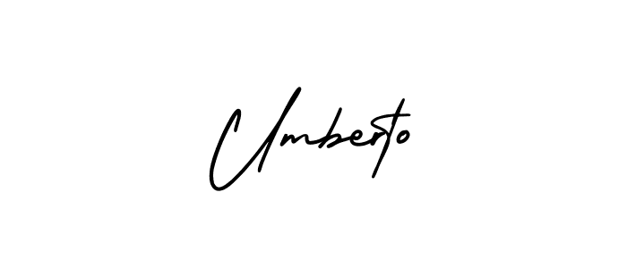 Umberto stylish signature style. Best Handwritten Sign (AmerikaSignatureDemo-Regular) for my name. Handwritten Signature Collection Ideas for my name Umberto. Umberto signature style 3 images and pictures png