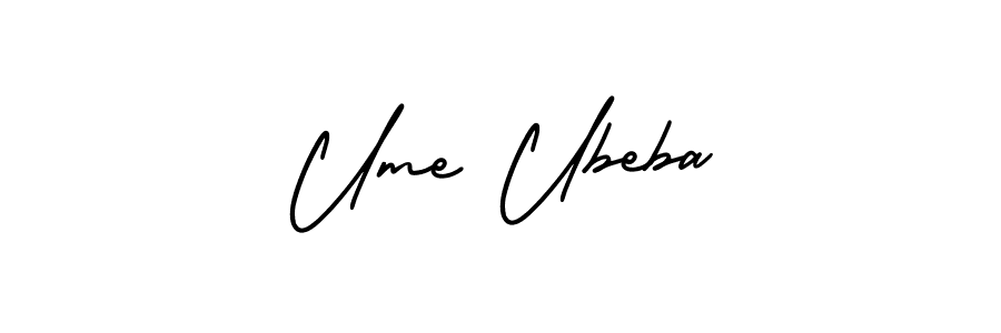 Create a beautiful signature design for name Ume Ubeba. With this signature (AmerikaSignatureDemo-Regular) fonts, you can make a handwritten signature for free. Ume Ubeba signature style 3 images and pictures png