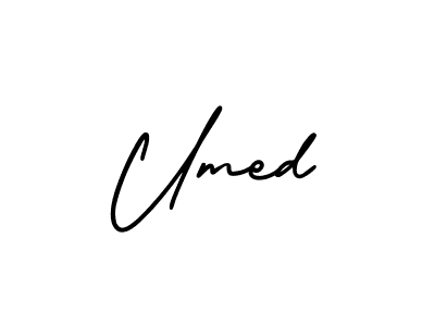 Design your own signature with our free online signature maker. With this signature software, you can create a handwritten (AmerikaSignatureDemo-Regular) signature for name Umed. Umed signature style 3 images and pictures png