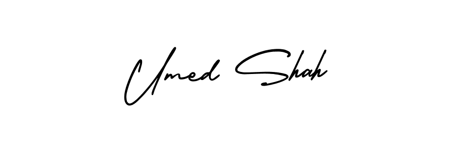 It looks lik you need a new signature style for name Umed Shah. Design unique handwritten (AmerikaSignatureDemo-Regular) signature with our free signature maker in just a few clicks. Umed Shah signature style 3 images and pictures png