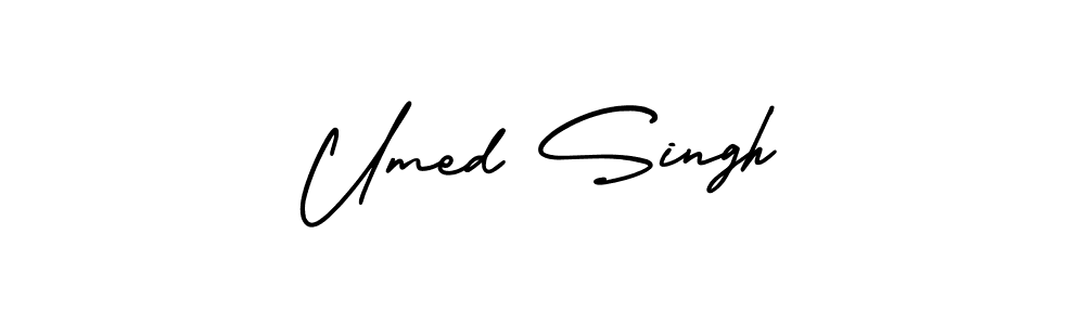 Umed Singh stylish signature style. Best Handwritten Sign (AmerikaSignatureDemo-Regular) for my name. Handwritten Signature Collection Ideas for my name Umed Singh. Umed Singh signature style 3 images and pictures png