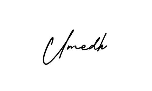 Create a beautiful signature design for name Umedh. With this signature (AmerikaSignatureDemo-Regular) fonts, you can make a handwritten signature for free. Umedh signature style 3 images and pictures png