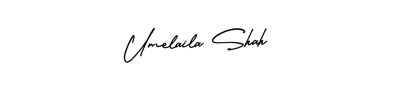 Best and Professional Signature Style for Umelaila Shah. AmerikaSignatureDemo-Regular Best Signature Style Collection. Umelaila Shah signature style 3 images and pictures png