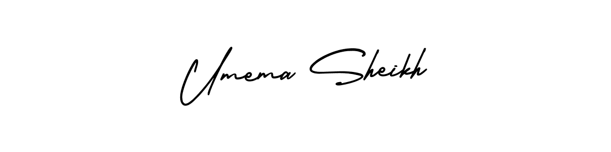 AmerikaSignatureDemo-Regular is a professional signature style that is perfect for those who want to add a touch of class to their signature. It is also a great choice for those who want to make their signature more unique. Get Umema Sheikh name to fancy signature for free. Umema Sheikh signature style 3 images and pictures png