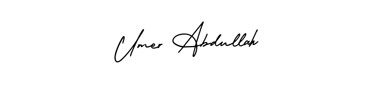 AmerikaSignatureDemo-Regular is a professional signature style that is perfect for those who want to add a touch of class to their signature. It is also a great choice for those who want to make their signature more unique. Get Umer Abdullah name to fancy signature for free. Umer Abdullah signature style 3 images and pictures png