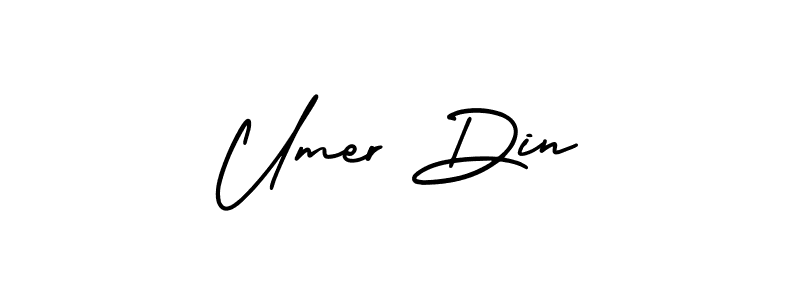 It looks lik you need a new signature style for name Umer Din. Design unique handwritten (AmerikaSignatureDemo-Regular) signature with our free signature maker in just a few clicks. Umer Din signature style 3 images and pictures png