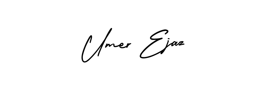 Umer Ejaz stylish signature style. Best Handwritten Sign (AmerikaSignatureDemo-Regular) for my name. Handwritten Signature Collection Ideas for my name Umer Ejaz. Umer Ejaz signature style 3 images and pictures png