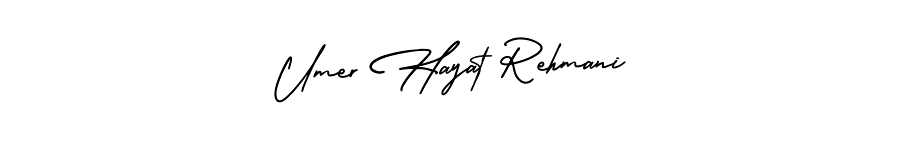Create a beautiful signature design for name Umer Hayat Rehmani. With this signature (AmerikaSignatureDemo-Regular) fonts, you can make a handwritten signature for free. Umer Hayat Rehmani signature style 3 images and pictures png