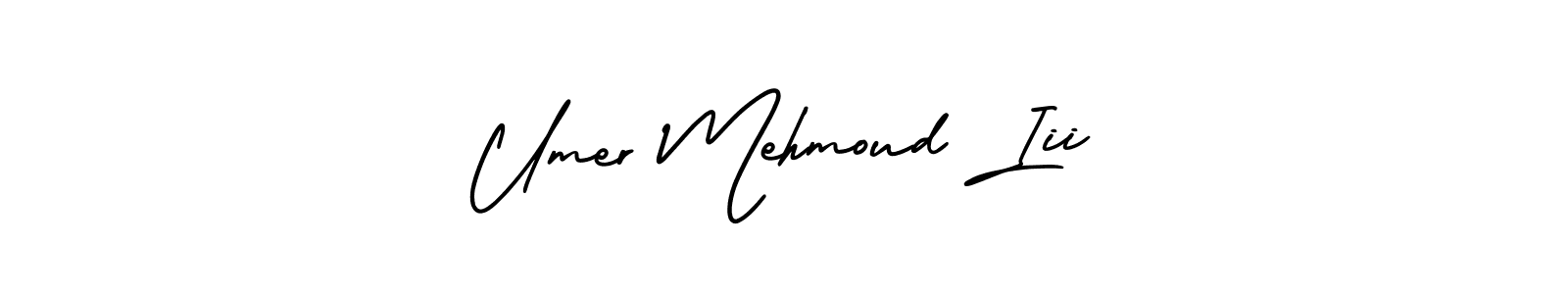 The best way (AmerikaSignatureDemo-Regular) to make a short signature is to pick only two or three words in your name. The name Umer Mehmoud Iii include a total of six letters. For converting this name. Umer Mehmoud Iii signature style 3 images and pictures png