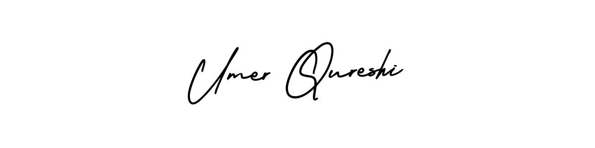 You should practise on your own different ways (AmerikaSignatureDemo-Regular) to write your name (Umer Qureshi) in signature. don't let someone else do it for you. Umer Qureshi signature style 3 images and pictures png