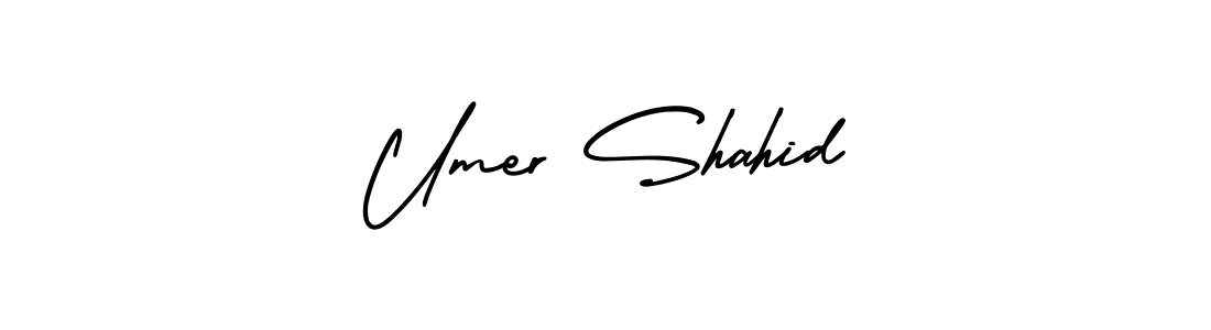 Make a beautiful signature design for name Umer Shahid. With this signature (AmerikaSignatureDemo-Regular) style, you can create a handwritten signature for free. Umer Shahid signature style 3 images and pictures png