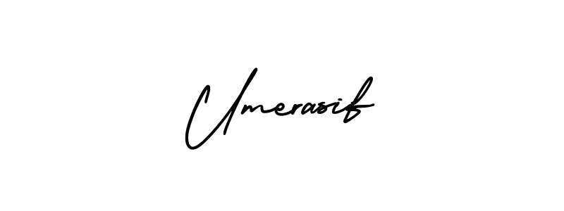 Umerasif stylish signature style. Best Handwritten Sign (AmerikaSignatureDemo-Regular) for my name. Handwritten Signature Collection Ideas for my name Umerasif. Umerasif signature style 3 images and pictures png