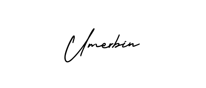 Create a beautiful signature design for name Umerbin. With this signature (AmerikaSignatureDemo-Regular) fonts, you can make a handwritten signature for free. Umerbin signature style 3 images and pictures png