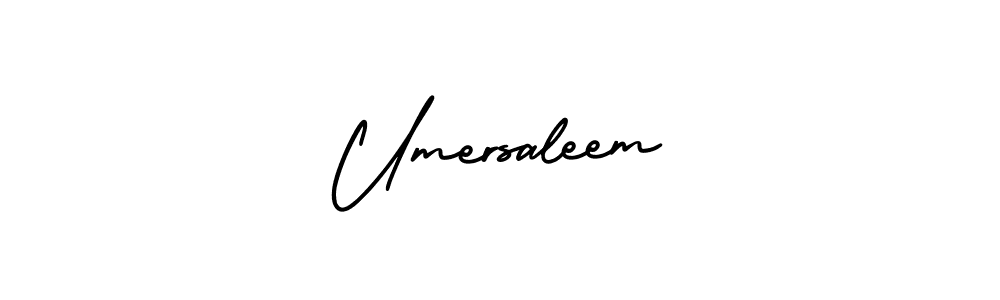 It looks lik you need a new signature style for name Umersaleem. Design unique handwritten (AmerikaSignatureDemo-Regular) signature with our free signature maker in just a few clicks. Umersaleem signature style 3 images and pictures png