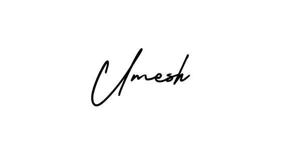 How to make Umesh  signature? AmerikaSignatureDemo-Regular is a professional autograph style. Create handwritten signature for Umesh  name. Umesh  signature style 3 images and pictures png