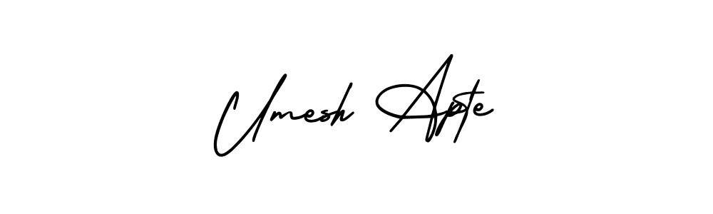 How to make Umesh Apte signature? AmerikaSignatureDemo-Regular is a professional autograph style. Create handwritten signature for Umesh Apte name. Umesh Apte signature style 3 images and pictures png