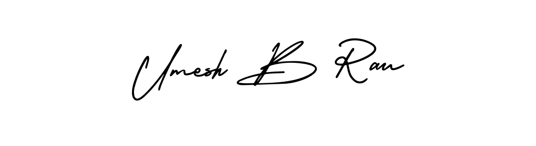 This is the best signature style for the Umesh B Rau name. Also you like these signature font (AmerikaSignatureDemo-Regular). Mix name signature. Umesh B Rau signature style 3 images and pictures png