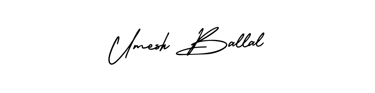 Umesh Ballal stylish signature style. Best Handwritten Sign (AmerikaSignatureDemo-Regular) for my name. Handwritten Signature Collection Ideas for my name Umesh Ballal. Umesh Ballal signature style 3 images and pictures png