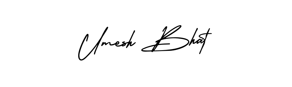 Make a beautiful signature design for name Umesh Bhat. With this signature (AmerikaSignatureDemo-Regular) style, you can create a handwritten signature for free. Umesh Bhat signature style 3 images and pictures png