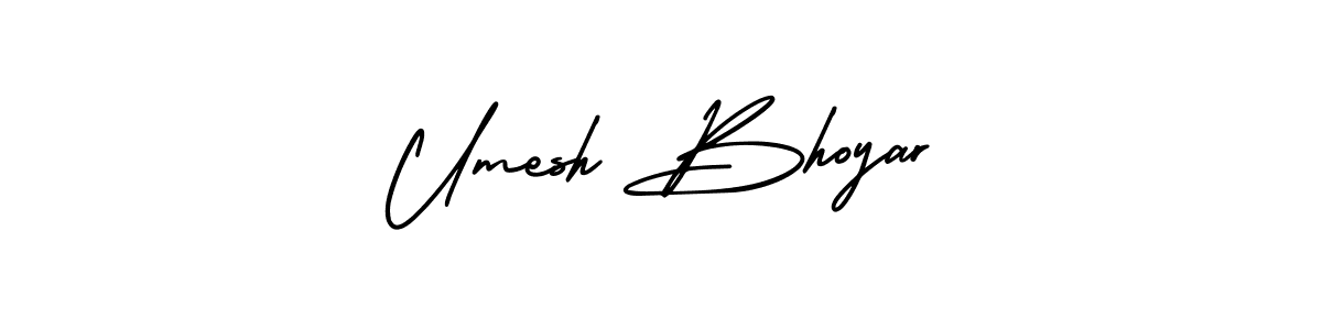 AmerikaSignatureDemo-Regular is a professional signature style that is perfect for those who want to add a touch of class to their signature. It is also a great choice for those who want to make their signature more unique. Get Umesh Bhoyar name to fancy signature for free. Umesh Bhoyar signature style 3 images and pictures png