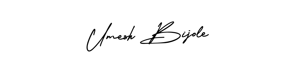 This is the best signature style for the Umesh Bijole name. Also you like these signature font (AmerikaSignatureDemo-Regular). Mix name signature. Umesh Bijole signature style 3 images and pictures png