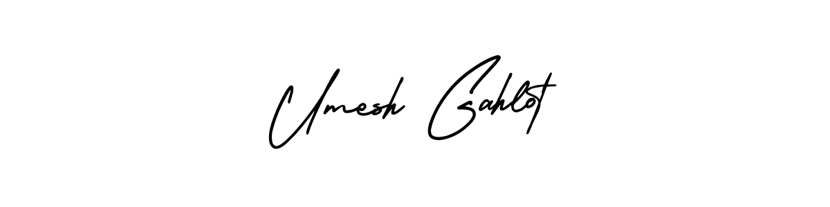 Use a signature maker to create a handwritten signature online. With this signature software, you can design (AmerikaSignatureDemo-Regular) your own signature for name Umesh Gahlot. Umesh Gahlot signature style 3 images and pictures png