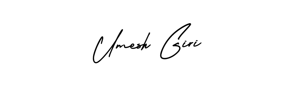This is the best signature style for the Umesh Giri name. Also you like these signature font (AmerikaSignatureDemo-Regular). Mix name signature. Umesh Giri signature style 3 images and pictures png