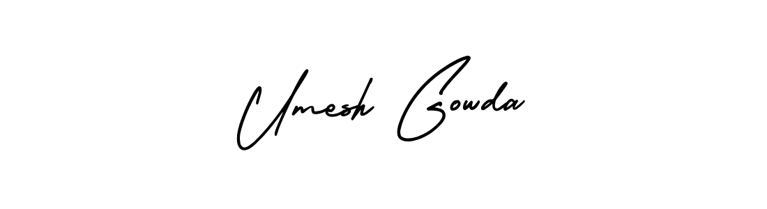 Design your own signature with our free online signature maker. With this signature software, you can create a handwritten (AmerikaSignatureDemo-Regular) signature for name Umesh Gowda. Umesh Gowda signature style 3 images and pictures png