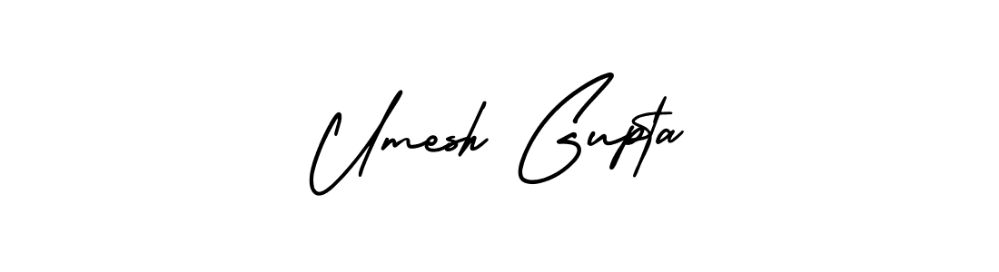 How to make Umesh Gupta name signature. Use AmerikaSignatureDemo-Regular style for creating short signs online. This is the latest handwritten sign. Umesh Gupta signature style 3 images and pictures png