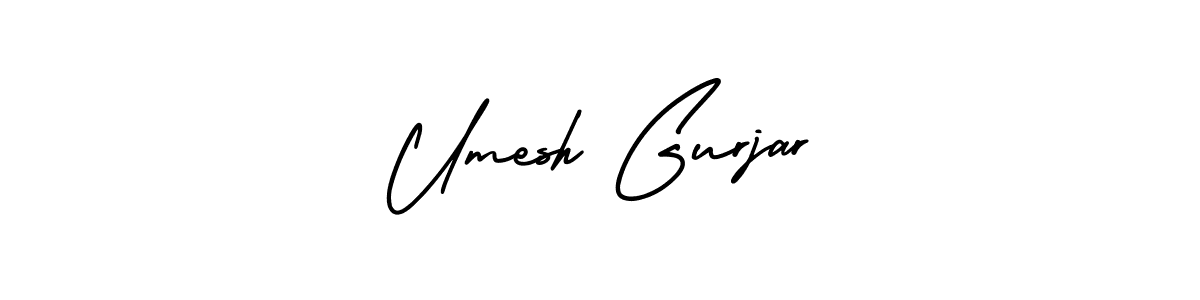 Umesh Gurjar stylish signature style. Best Handwritten Sign (AmerikaSignatureDemo-Regular) for my name. Handwritten Signature Collection Ideas for my name Umesh Gurjar. Umesh Gurjar signature style 3 images and pictures png
