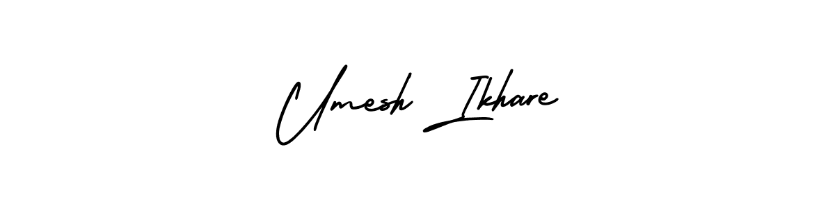 How to make Umesh Ikhare name signature. Use AmerikaSignatureDemo-Regular style for creating short signs online. This is the latest handwritten sign. Umesh Ikhare signature style 3 images and pictures png