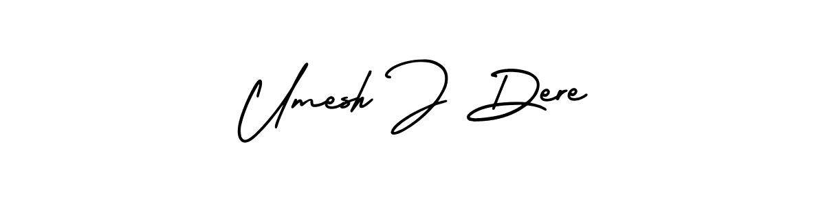 How to make Umesh J Dere signature? AmerikaSignatureDemo-Regular is a professional autograph style. Create handwritten signature for Umesh J Dere name. Umesh J Dere signature style 3 images and pictures png