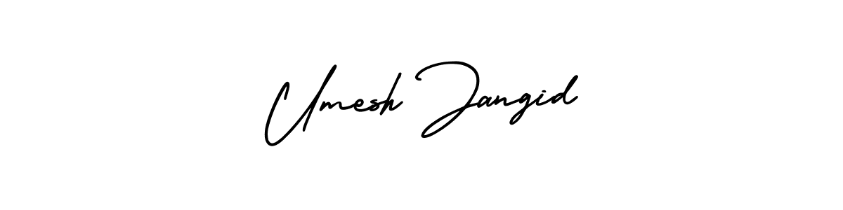 Use a signature maker to create a handwritten signature online. With this signature software, you can design (AmerikaSignatureDemo-Regular) your own signature for name Umesh Jangid. Umesh Jangid signature style 3 images and pictures png