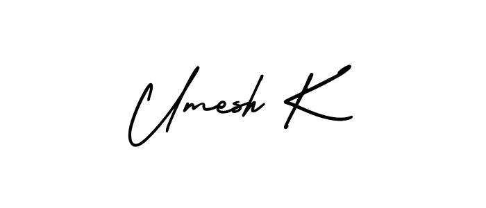 Similarly AmerikaSignatureDemo-Regular is the best handwritten signature design. Signature creator online .You can use it as an online autograph creator for name Umesh K. Umesh K signature style 3 images and pictures png