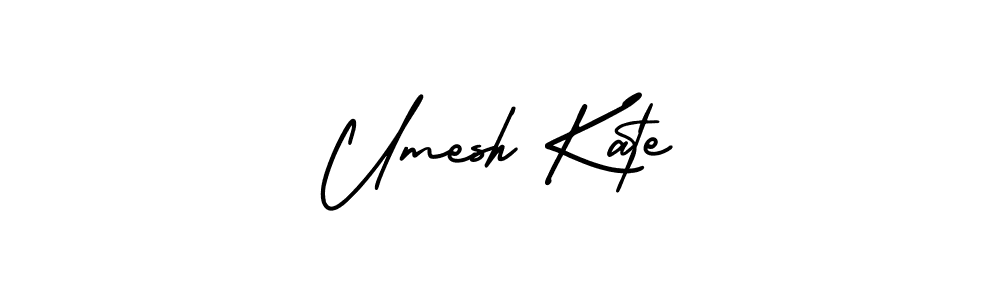 Umesh Kate stylish signature style. Best Handwritten Sign (AmerikaSignatureDemo-Regular) for my name. Handwritten Signature Collection Ideas for my name Umesh Kate. Umesh Kate signature style 3 images and pictures png