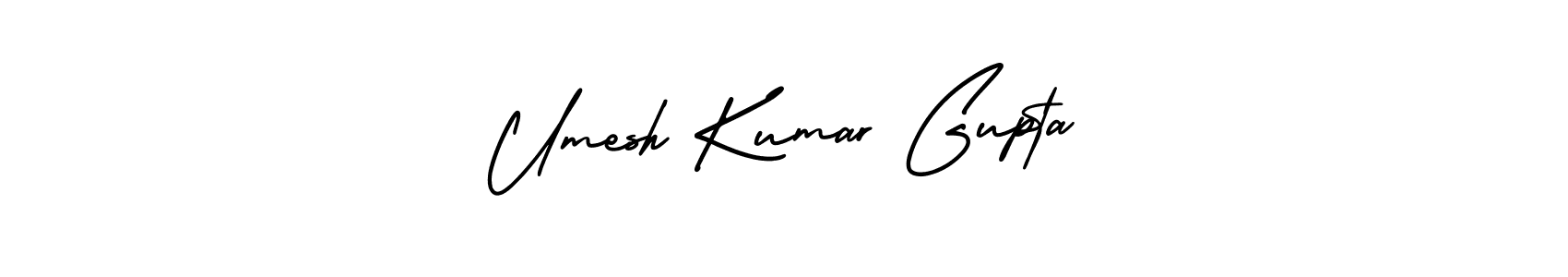 AmerikaSignatureDemo-Regular is a professional signature style that is perfect for those who want to add a touch of class to their signature. It is also a great choice for those who want to make their signature more unique. Get Umesh Kumar Gupta name to fancy signature for free. Umesh Kumar Gupta signature style 3 images and pictures png