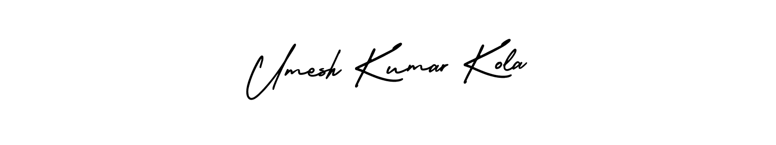 How to make Umesh Kumar Kola signature? AmerikaSignatureDemo-Regular is a professional autograph style. Create handwritten signature for Umesh Kumar Kola name. Umesh Kumar Kola signature style 3 images and pictures png