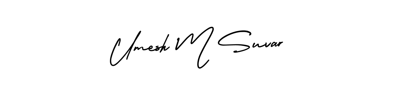 Use a signature maker to create a handwritten signature online. With this signature software, you can design (AmerikaSignatureDemo-Regular) your own signature for name Umesh M Suvar. Umesh M Suvar signature style 3 images and pictures png