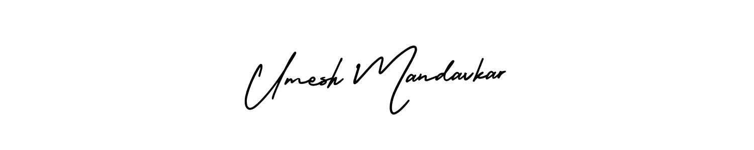 How to make Umesh Mandavkar name signature. Use AmerikaSignatureDemo-Regular style for creating short signs online. This is the latest handwritten sign. Umesh Mandavkar signature style 3 images and pictures png