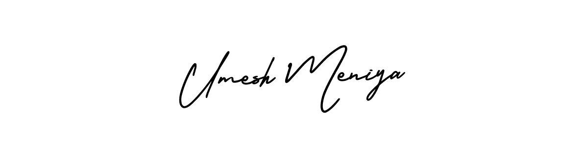 It looks lik you need a new signature style for name Umesh Meniya. Design unique handwritten (AmerikaSignatureDemo-Regular) signature with our free signature maker in just a few clicks. Umesh Meniya signature style 3 images and pictures png