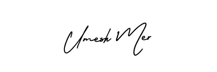 Make a beautiful signature design for name Umesh Mer. With this signature (AmerikaSignatureDemo-Regular) style, you can create a handwritten signature for free. Umesh Mer signature style 3 images and pictures png