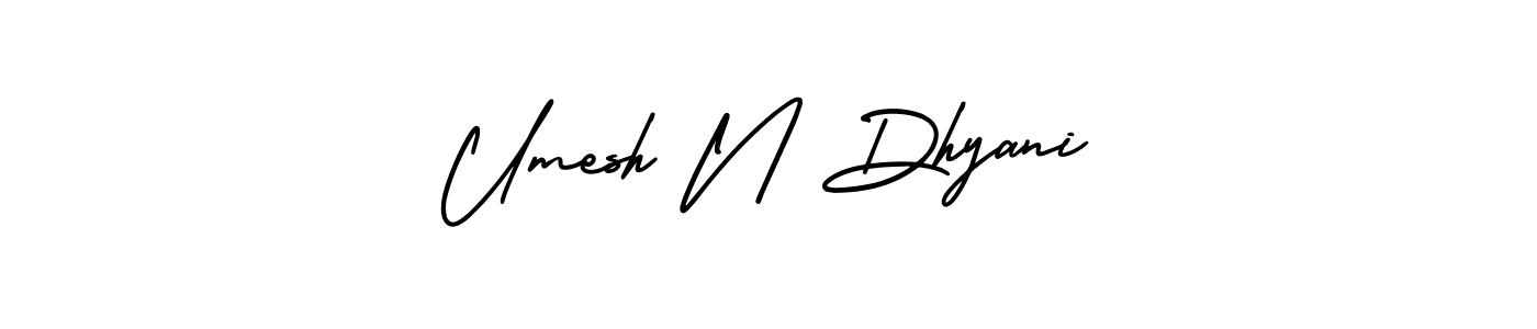 Design your own signature with our free online signature maker. With this signature software, you can create a handwritten (AmerikaSignatureDemo-Regular) signature for name Umesh N Dhyani. Umesh N Dhyani signature style 3 images and pictures png